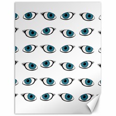 Blue Eyes Pattern Canvas 12  X 16  by Valentinaart