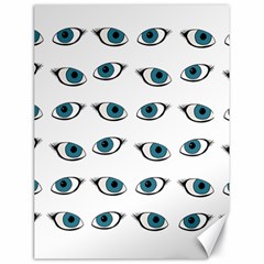 Blue Eyes Pattern Canvas 18  X 24  by Valentinaart