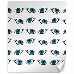 Blue Eyes Pattern Canvas 11  X 14  by Valentinaart