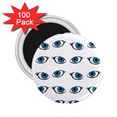 Blue Eyes Pattern 2 25  Magnets (100 Pack)  by Valentinaart