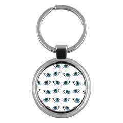 Blue Eyes Pattern Key Chains (round) 