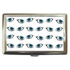 Blue Eyes Pattern Cigarette Money Case by Valentinaart