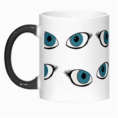 Blue Eyes Pattern Morph Mugs by Valentinaart