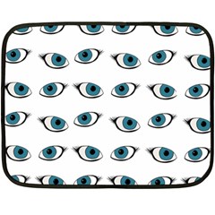 Blue Eyes Pattern Double Sided Fleece Blanket (mini)  by Valentinaart