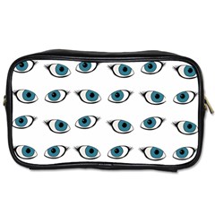 Blue Eyes Pattern Toiletries Bag (two Sides) by Valentinaart