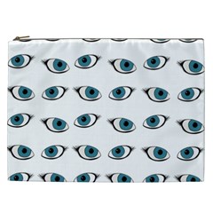 Blue Eyes Pattern Cosmetic Bag (xxl)