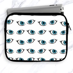 Blue Eyes Pattern Apple Ipad 2/3/4 Zipper Cases by Valentinaart