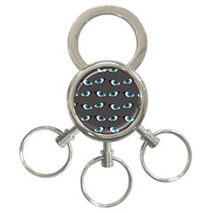 Blue Eyes Pattern 3-ring Key Chains by Valentinaart