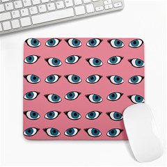 Blue Eyes Pattern Large Mousepads by Valentinaart