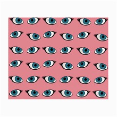 Blue Eyes Pattern Small Glasses Cloth by Valentinaart