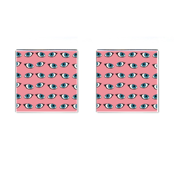 Blue eyes pattern Cufflinks (Square)