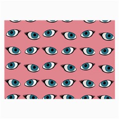 Blue Eyes Pattern Large Glasses Cloth by Valentinaart