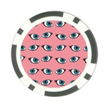 Blue eyes pattern Poker Chip Card Guard (10 pack) Front