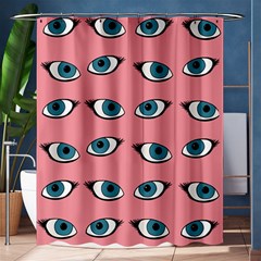 Blue Eyes Pattern Shower Curtain 60  X 72  (medium) 