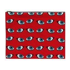 Blue Eyes Pattern Cosmetic Bag (xl) by Valentinaart