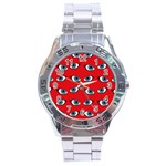 Blue eyes pattern Stainless Steel Analogue Watch Front