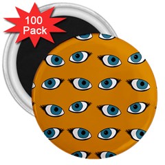 Blue Eyes Pattern 3  Magnets (100 Pack) by Valentinaart