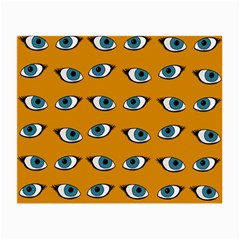 Blue Eyes Pattern Small Glasses Cloth (2-side) by Valentinaart