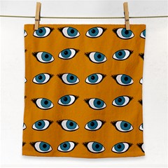 Blue Eyes Pattern Face Towel by Valentinaart