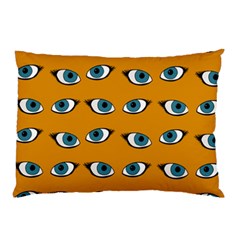 Blue Eyes Pattern Pillow Case by Valentinaart