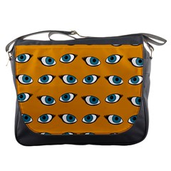 Blue Eyes Pattern Messenger Bag by Valentinaart