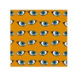 Blue eyes pattern Small Satin Scarf (Square) Front