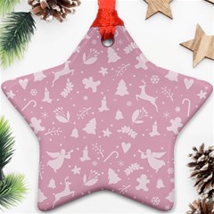 Christmas Pattern Star Ornament (two Sides) by Valentinaart