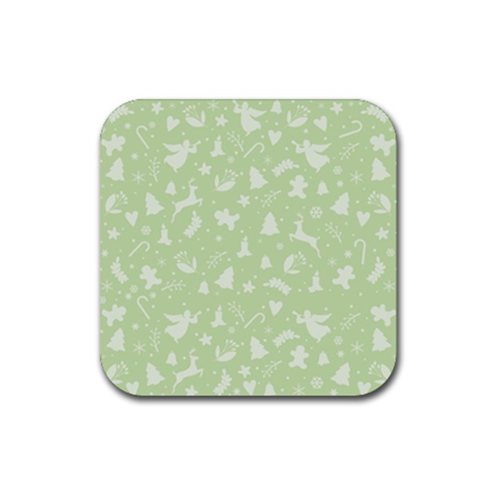 Christmas pattern Rubber Coaster (Square) 