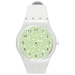 Christmas Pattern Round Plastic Sport Watch (m) by Valentinaart