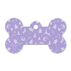 Christmas Pattern Dog Tag Bone (one Side) by Valentinaart