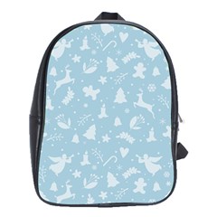 Christmas Pattern School Bag (xl) by Valentinaart