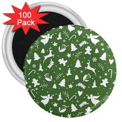 Christmas Pattern 3  Magnets (100 Pack) by Valentinaart