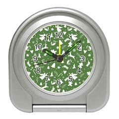 Christmas Pattern Travel Alarm Clock by Valentinaart