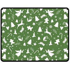 Christmas Pattern Fleece Blanket (medium)  by Valentinaart