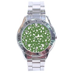 Christmas Pattern Stainless Steel Analogue Watch by Valentinaart