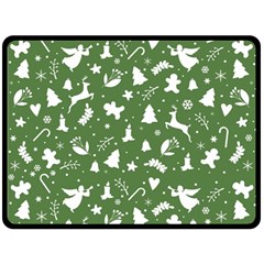 Christmas Pattern Double Sided Fleece Blanket (large)  by Valentinaart