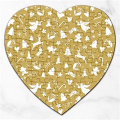 Christmas Pattern Jigsaw Puzzle (heart) by Valentinaart