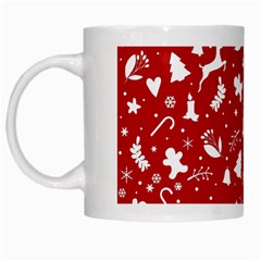 Christmas Pattern White Mugs by Valentinaart