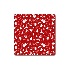 Christmas Pattern Square Magnet by Valentinaart