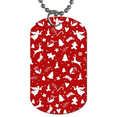 Christmas Pattern Dog Tag (one Side)