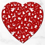 Christmas pattern Jigsaw Puzzle (Heart) Front