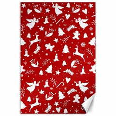 Christmas Pattern Canvas 24  X 36  by Valentinaart