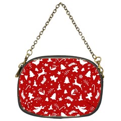 Christmas Pattern Chain Purse (one Side) by Valentinaart