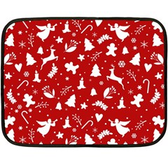 Christmas Pattern Double Sided Fleece Blanket (mini) 