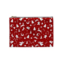 Christmas Pattern Cosmetic Bag (medium) by Valentinaart