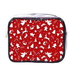 Christmas Pattern Mini Toiletries Bag (one Side) by Valentinaart