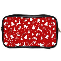 Christmas Pattern Toiletries Bag (one Side) by Valentinaart