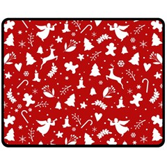 Christmas Pattern Fleece Blanket (medium)  by Valentinaart