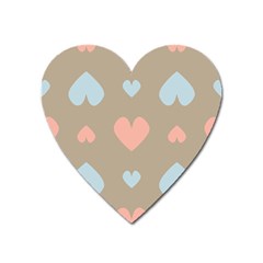 Hearts Heart Love Romantic Brown Heart Magnet by Sapixe