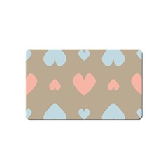 Hearts Heart Love Romantic Brown Magnet (name Card) by Sapixe